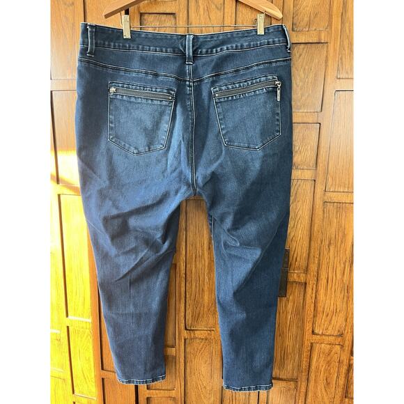 Melissa McCarthy Seven 7 Jeans Plus Size 20W Pencil Ankles Zip Skinny Stretch - Picture 2 of 14